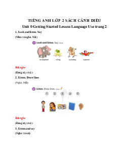 Unit 0 Getting Started Lesson Language Use trang 2 Giải SGK | Tiếng anh 2 Explore our World
