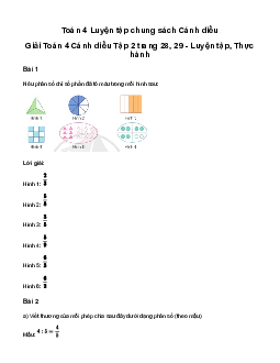 Giải Toán lớp 4 Bài 64: Luyện tập chung Cánh diều