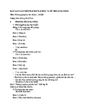Báo cáo các phương pháp dạy học và kỹ thuật dạy học | Môn Lý luận dạy học toán và khoa học tự nhiên - Đại học Cần Thơ