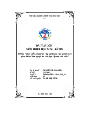 Quan điểm phát triển và ý nghĩa của việc nghiên cứuquan điểm đó trong nghiên cứu, học tập của sinh viên | Bài tập lớn triết học Mác Lenin