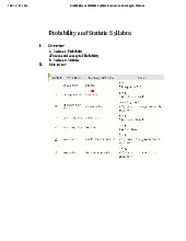Probability and Statistics Syllabus Overview and Concepts môn Xác suất thống kê| Trường Đại học Ngoại Thương