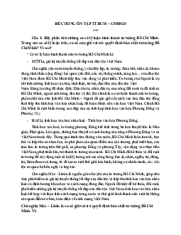 Đề cương lý thuyết ôn tập cuối học phần môn Chủ nghĩa xã hội khoa học có lời giải