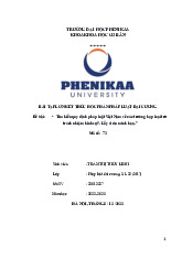 Tìm hiểu quy định pháp luật Việt Nam về các trường hợp loại trừ trách nhiệm hình sự?. Lấy ví dụ minh họa | Bài tập lớn kết thúc học phần Pháp luật đại cương