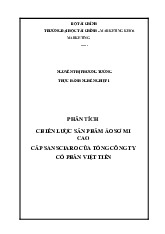 Phân Tích Chiến Lược Sản Phẩm Áo Sơ Mi môn Nghiên cứu về Marketing| Trường Đại Học Tây Nguyên