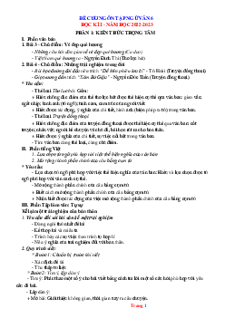 Đề cương ôn tập Văn 6 HK1 Chân trời sáng tạo năm 2022-2023