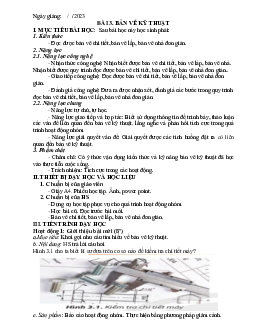 Giáo án Công nghệ 8 Bài 3: Bản vẽ kĩ thuật | Chân trời sáng tạo