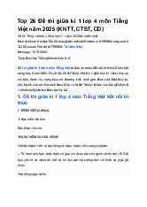 Top 26 Đề thi giữa kì 1 lớp 4 môn Tiếng Việt năm 2025