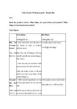Giải Tiếng Anh 8 Unit 4: Writing | Friends Plus