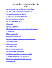 Giáo trình Từ Vựng Tiếng Việt Chương 1 - Tài liệu tổng hợp