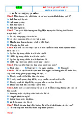 Bộ Đề Ôn Tập Giữa Học Kỳ 2 Môn Sinh 7 Năm Học 2025-2026 Có Đáp Án