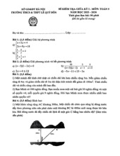 Đề giữa kỳ 1 Toán 9 năm 2025 – 2026 trường Lê Quý Đôn – Hà Nội