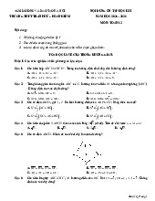 Đè cương ôn tập cuối học kì 1 Toán 12 năm 2025 – 2026 trường THPT Trần Phú – Hà Nội