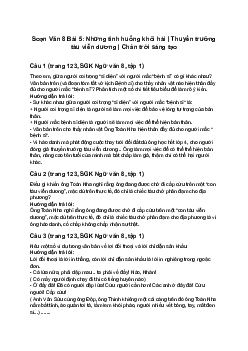 Soạn Văn 8 Bài 5: Những tình huống khôi hài | Thuyền trưởng tàu viễn dương | Chân trời sáng tạo