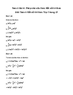 Giải Toán 8 Bài 4: Phép nhân đa thức | Kết nối tri thức