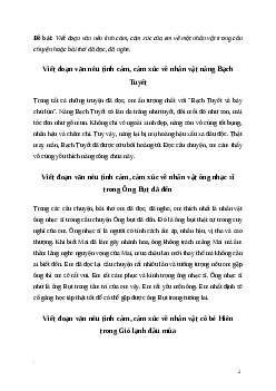 Văn mẫu Viết đoạn văn nêu tình cảm, cảm xúc của em về một nhân vật trong câu chuyện hoặc bài thơ đã đọc, đã nghe | Kết nối tri thức