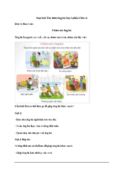 Soạn bài Yêu kính ông bà (trang 104) Tiếng việt 2 Sách Cánh diều