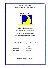 Đề cương môn Tư tưởng HCM- Trường Đại học bách khoa - Đại học đà nẵng.