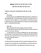 Mối Quan Hệ Giữa ODA và FDI và Thực Trạng Vận Dụng Tại Việt Nam | Môn Kinh tế đầu tư - Đại học Kinh Tế Quốc Dân