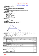 Đề Thi Giữa HK 2 Toán 8 Năm 2025-2026 Có Đáp Án