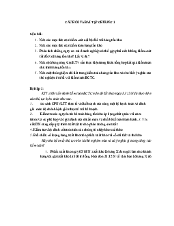 Câu hỏi và bài tập chương 1 môn Kinh tế vi mô | Trường Đại học Kinh tế và Quản trị Kinh doanh, Đại học Thái Nguyên