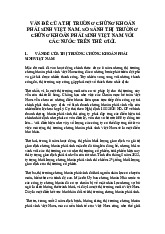 Vấn đề của thị trường chứng khoán phái sinh Việt Nam. So sánh thị trường chứng khoán phái sinh Việt Nam với các nước trên thế giới