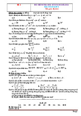 Bộ Đề Thi Toán 8 HK1 Có Đáp Án Năm Học 2025-2026