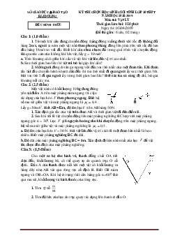 Đề thi học sinh giỏi Vật lý 10 tỉnh Hải Dương năm 2019 (có đáp án)