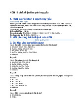 HCN là chất điện li mạnh hay yếu - Hóa học 11