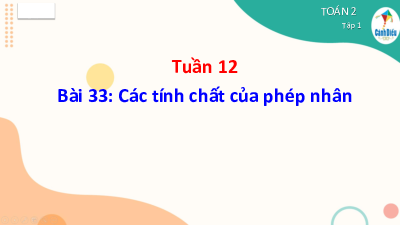 Bài giảng điện tử môn Toán 4 | 34. Các tính chất của phép nhân | Cánh diều