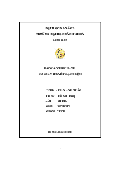 Báo cáo thực hành cơ sở lý thuyết mạch điện môn Lý thuyết mạch | Đại học Bách Khoa, Đại học Đà Nẵng