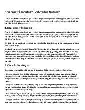 Khái niệm về sáng tạo? Tư duy sáng tạo là gì?
