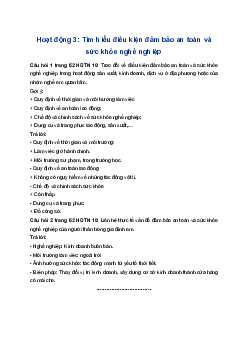 Giải Hoạt động trải nghiệm 10 Cánh diều: Hoạt động 3 chủ đề 7