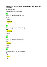 Đáp án trắc nghiệm ngoại ngữ Tiếng Trung - Khoa tiếng trung | Đại học Mở Hà Nội