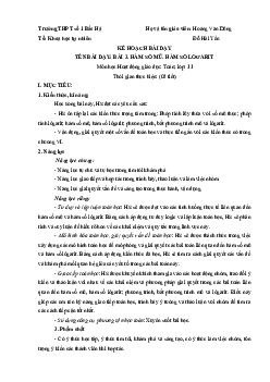 Bài 3: Hàm số mũ. Hàm số lôgarit | Giáo án Toán 11 Cánh diều