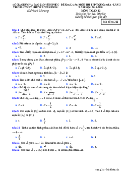 Đề KSCL thi THPT Quốc gia 2020 môn Toán lần 2 trường THPT chuyên Vĩnh Phúc