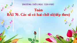 Giáo án điện tử Toán học 1 bài 70 Vì sự bình đẳng: Các số có hai chữ số