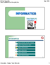 Bài giảng môn Tin học đại cương | Trường Đại học Kinh Tế Quốc Dân