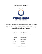 Nêu những tác động của hội nhập kinh tế quốc tế đối với Việt Nam hiện nay?Cho biết ý kiến của sinh viên về vấn đề này | Bài tập lớn kết thúc học phần Kinh tế chính trị Mác - Lênin