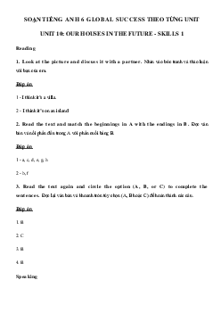 Tiếng Anh lớp 6 unit 10 Skills 1