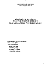 Phân tích thiết kế hệ thống quản lý hoạt động ăn uống nhà hàng - Đồ án tốt nghiệp | Trường Đại Học Công Đoàn