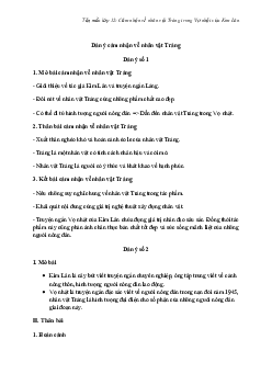 Cảm nhận về nhân vật Tràng trong Vợ nhặt của Kim Lân | Văn mẫu 12