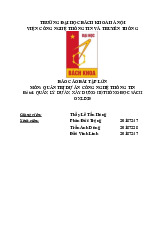 Báo cáo bài tập lớn - Xây dựng hệ thống đọc sách online môn Quản trị dự án CNTT | Trường Đại học Bách Khoa Hà Nội