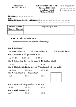 Đề thi học kì 2 Toán lớp 1 sách Cánh Diều năm 2024 - Đề 2