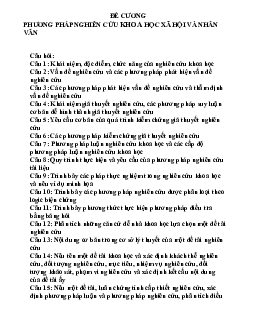 Đề cương ôn tập môn Chủ nghĩa xã hội khoa học