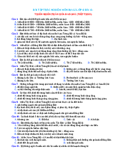Trắc nghiệm Địa 12 bài 12 có đáp án: Thiên nhiên phân hóa đa dạng (Tiếp theo)