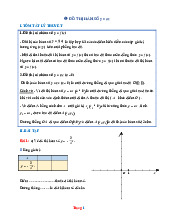 Bài Tập Toán 7 Đồ Thị Hàm Số y=ax Có Lời Giải