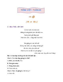 Bài tập cuối tuần lớp 3 môn Tiếng Việt Kết nối tri thức - Tuần 20 (Nâng cao)