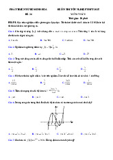 Đề thi thử tốt nghiệp THPT 2025 môn Toán bám sát đề minh họa - Đề 26