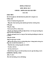 Kế hoạch giảng dạy môn Tiếng việt