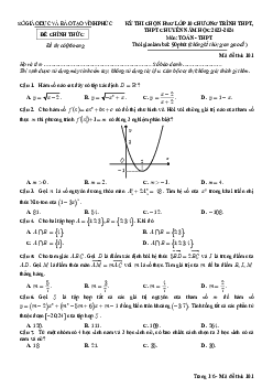 Đề thi chọn học sinh giỏi Toán 10 năm 2023 – 2024 sở GD&ĐT Vĩnh Phúc